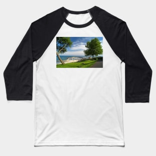 Lyme Harbour View Baseball T-Shirt